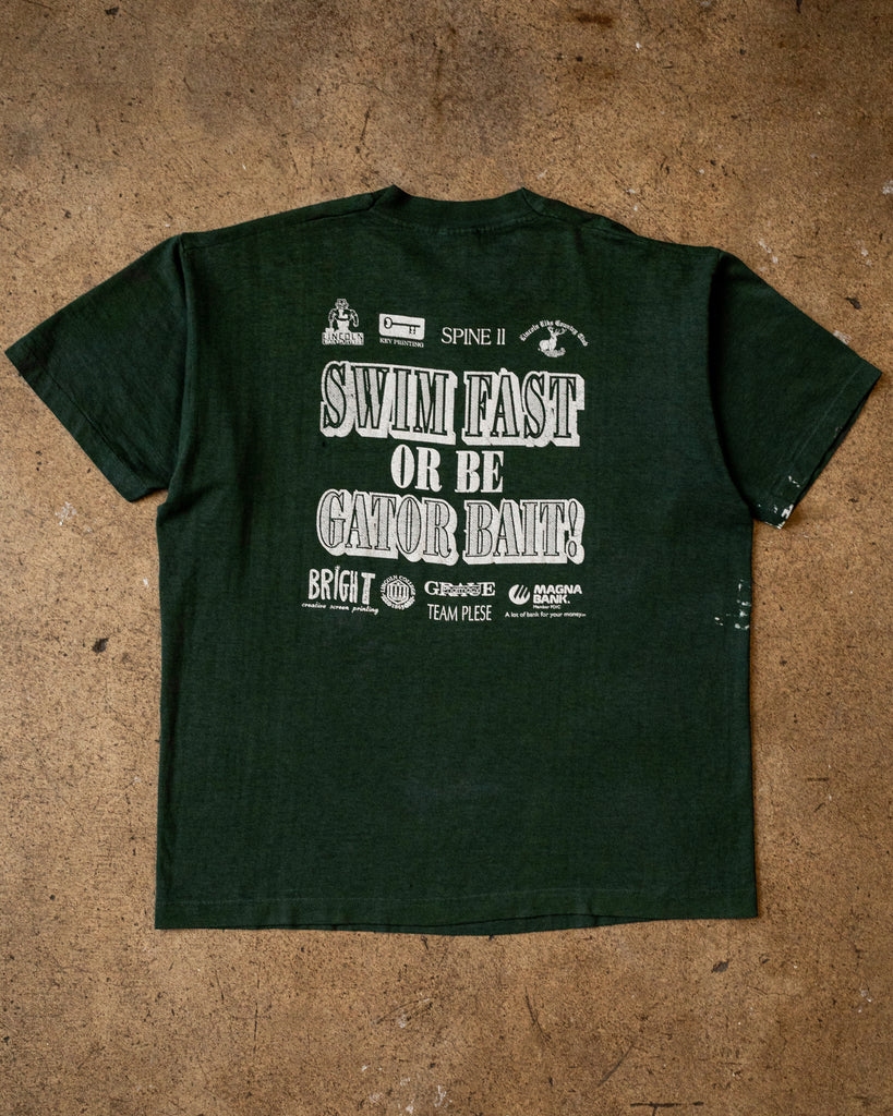 Single Stitched "Lincoln Gators" Painter Tee - 1990s - Detail